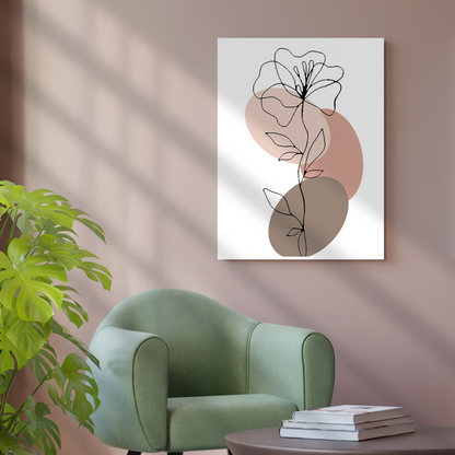 Abstract Flower Home Decoration | Canvas Digital Art | Wall Art