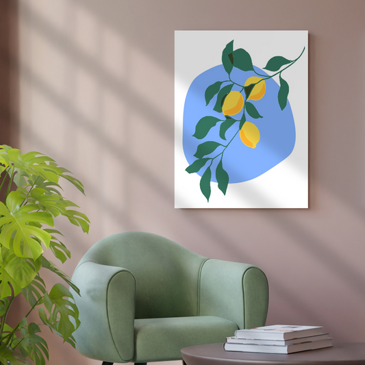 Abstract Lemon | Canvas Digital Art | Wall Art