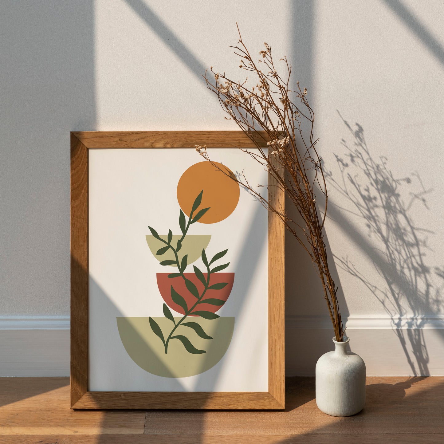 Abstract Plants or Pots | Canvas Digital Art | Wall Art