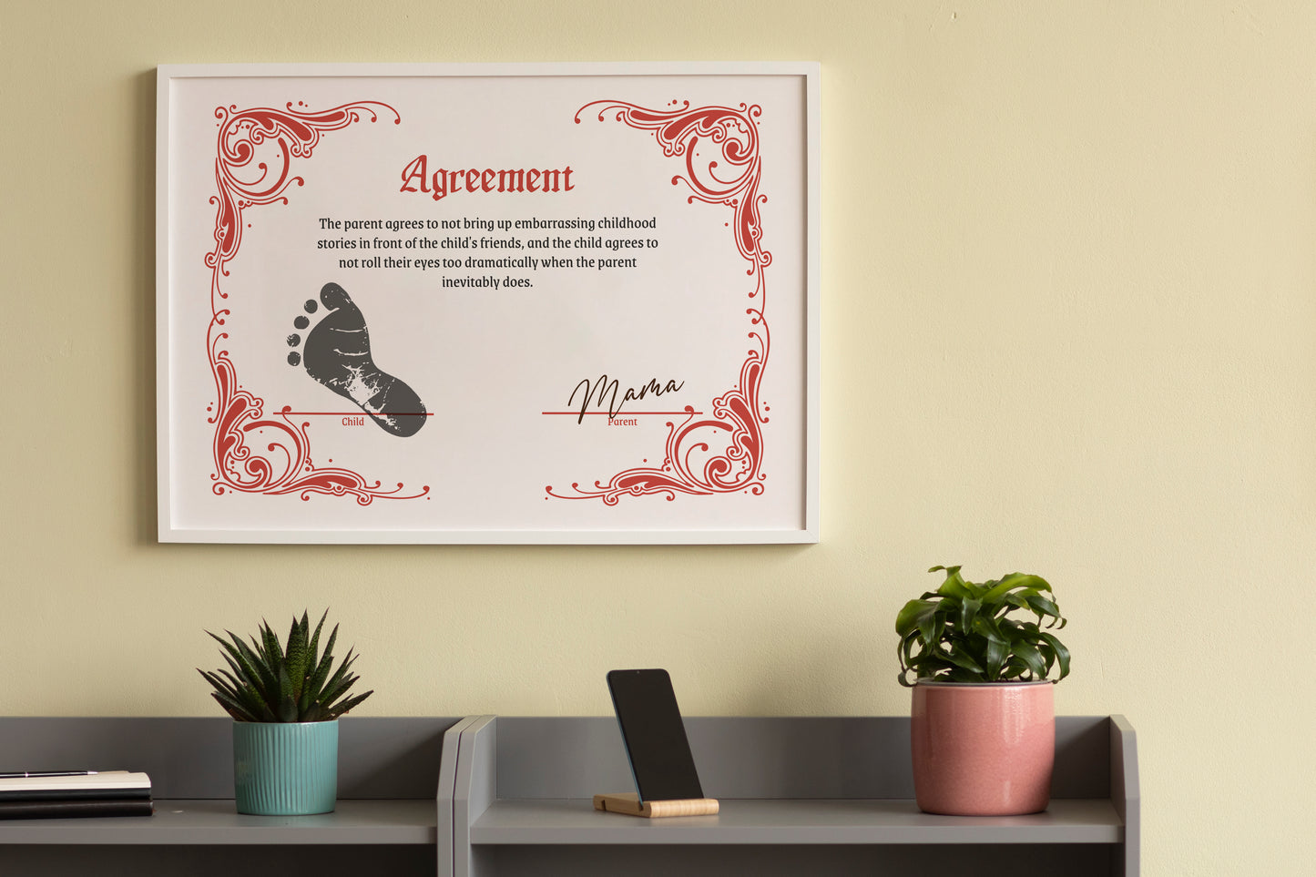 Baby and Parent Agreement | Baby Contract | Baby Gift Ideas