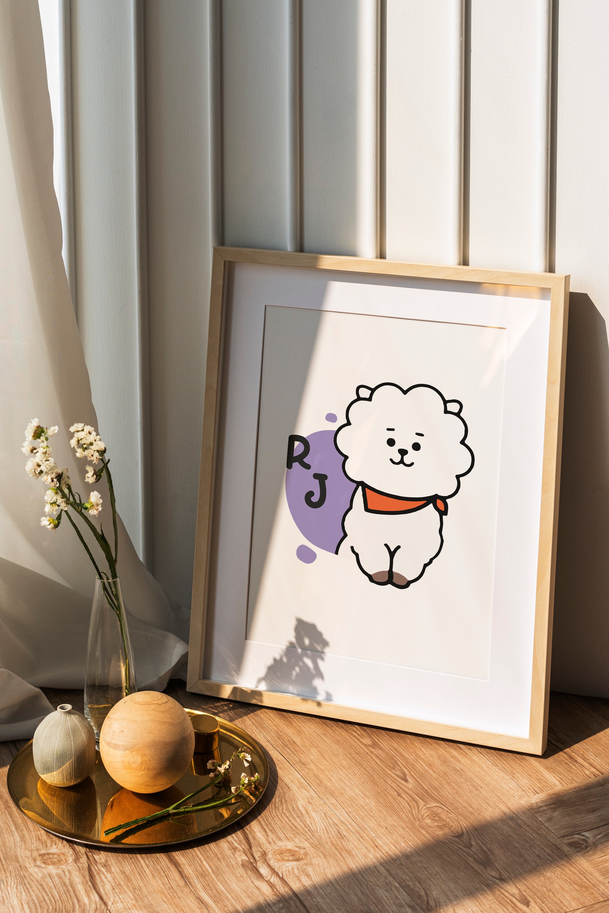 BT21 Rj icon in Color Hand Drawn Style