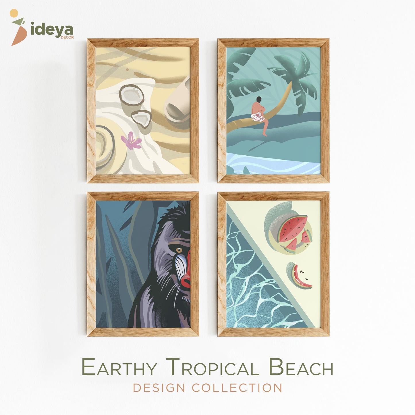 Bundle - Tropical Beach Decoration | Earthly Art | Digital Wall Art