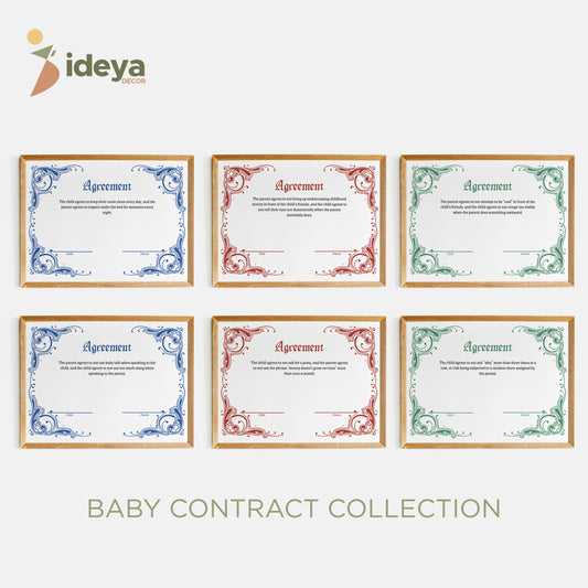 Bundle - Baby and Parent Agreement | Baby Contract | Baby Gift Ideas